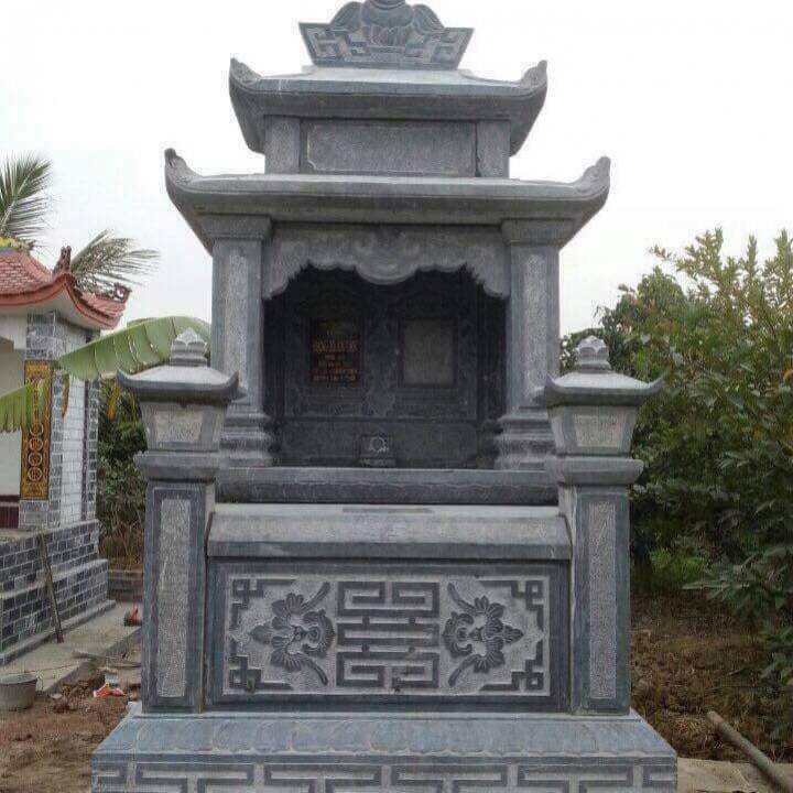 Mẫu mộ đá đôi - Đá mỹ nghệ Đức Chiến